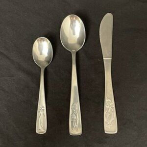 Vintage Furst Edelstahl Silverware Embossed Penguin Squirrel Rooster